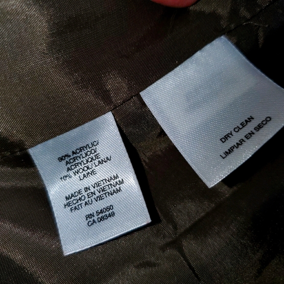 Evan-Picone Fall or Winter Long Sleeve Button Blazer Purple and Brown 0114 - Picture 6 of 6